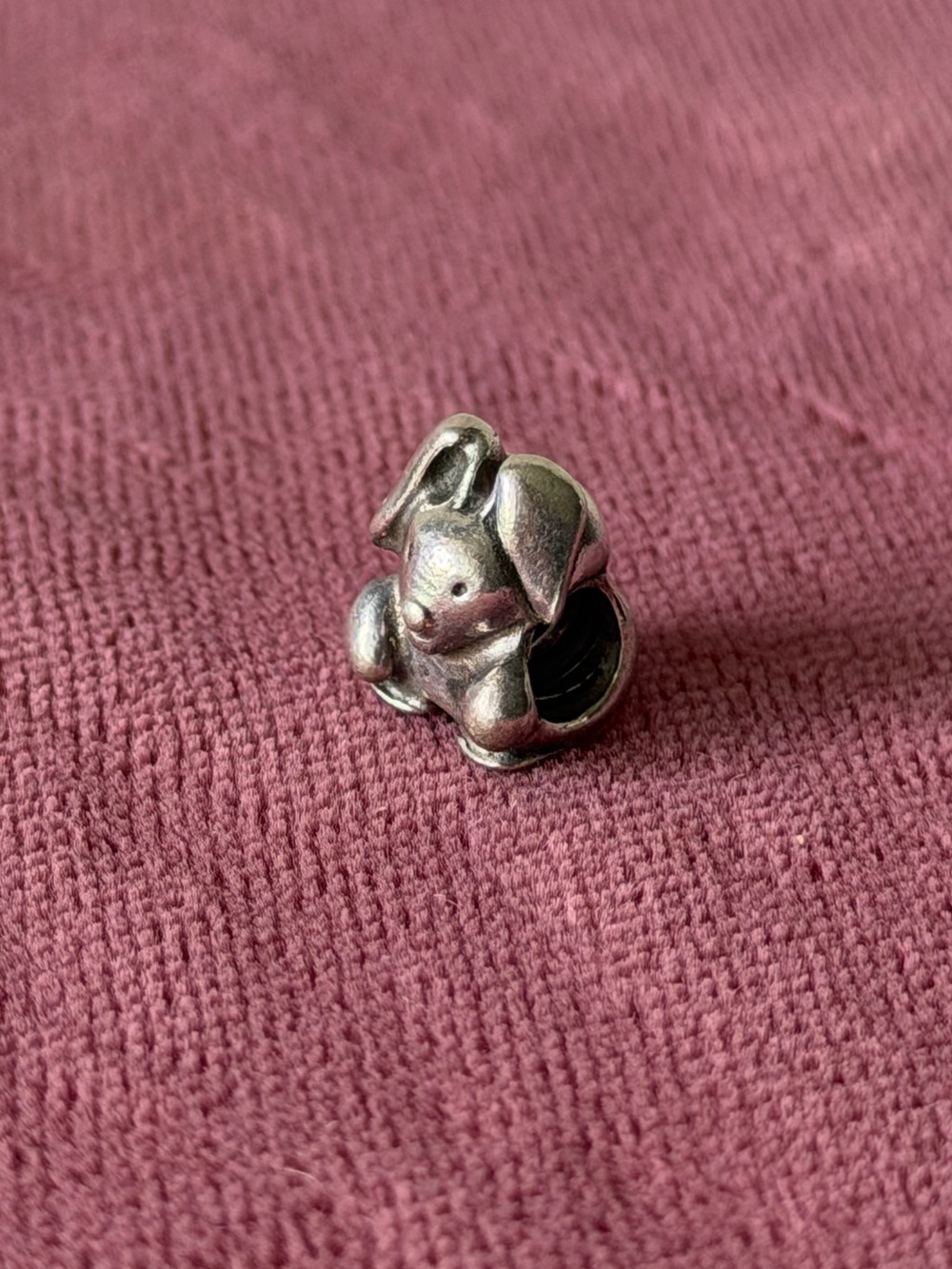 retired Pandora Sterling Silver Rabbit Charm (Model 790389 )